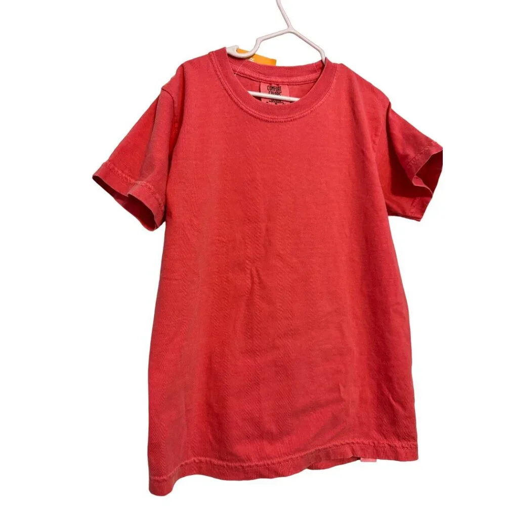 Youth Comfort‎ Colors Watermelon Pink Garment Dyed Ringspun T-Shirt NWT